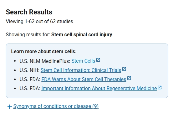 我國干細胞治療脊髓損傷的醫院有哪些？