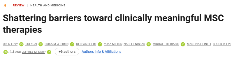 打破障礙，實現具有臨床意義的 MSC 療法