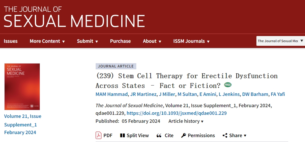 美國各州干細胞治療勃起功能障礙是事實還是虛構？