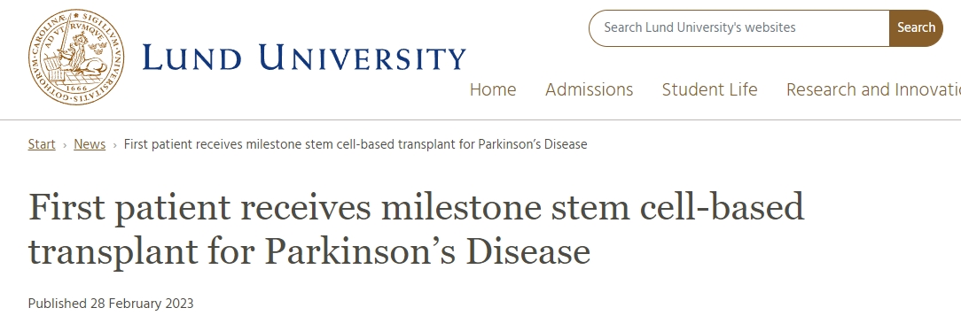 首例帕金森病患者接受具有里程碑意義的干細(xì)胞移植