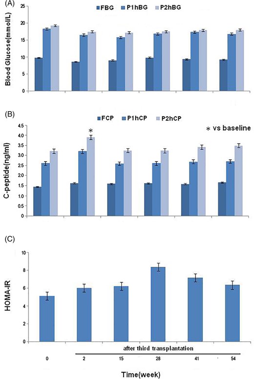 圖2：饅頭餐試驗中糖代謝及胰島功能的變化。