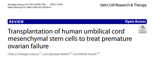 2021年干細胞治療卵巢早衰臨床案例