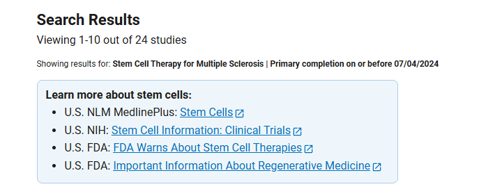 干細(xì)胞治療多發(fā)性硬化癥臨床研究項(xiàng)目有24項(xiàng)。其中已完成的有17項(xiàng)。