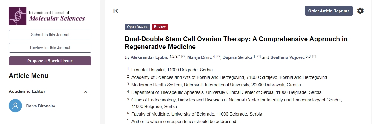 雙干細胞療法治療卵巢早衰：再生醫學的綜合方法