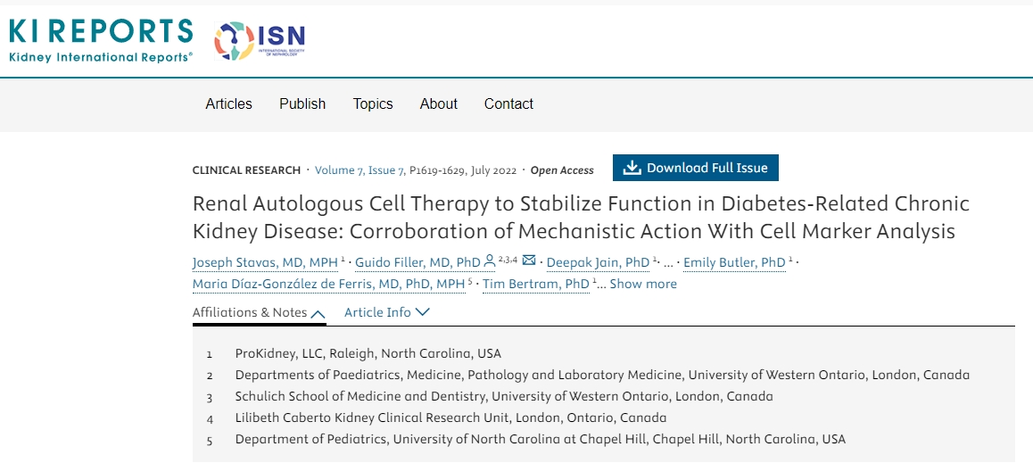 國際腎臟病報告:自體細胞療法可穩定和改善腎功能,可能阻止2型糖尿病腎病的進展 國際腎臟病報告:自體細胞療法可穩定和改善腎功能,可能阻止2型糖尿病腎病的進展