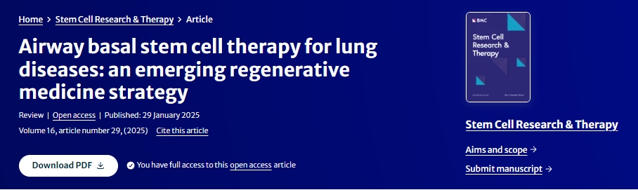 氣道基礎(chǔ)干細(xì)胞治療肺部疾病：一種新興的再生醫(yī)學(xué)策略