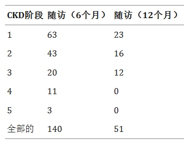 表4:不同階段糖尿病合并CKD患者數(shù)量 表4:不同階段糖尿病合并CKD患者數(shù)量