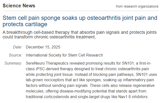 干細胞止痛海綿可吸收骨關節炎關節疼痛并保護軟骨 干細胞止痛海綿可吸收骨關節炎關節疼痛并保護軟骨