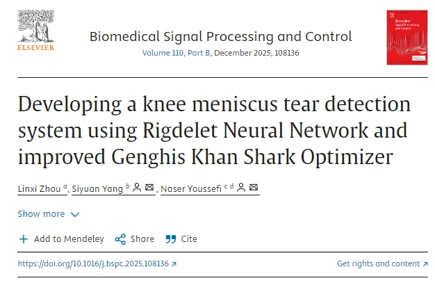 使用Rigdelet神經(jīng)網(wǎng)絡和改進的Genghis Khan Shark Optimizer開發(fā)膝關(guān)節(jié)半月板撕裂檢測系統(tǒng)